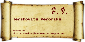 Herskovits Veronika névjegykártya